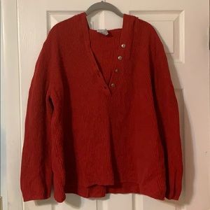 Chico’s red hooded sweater